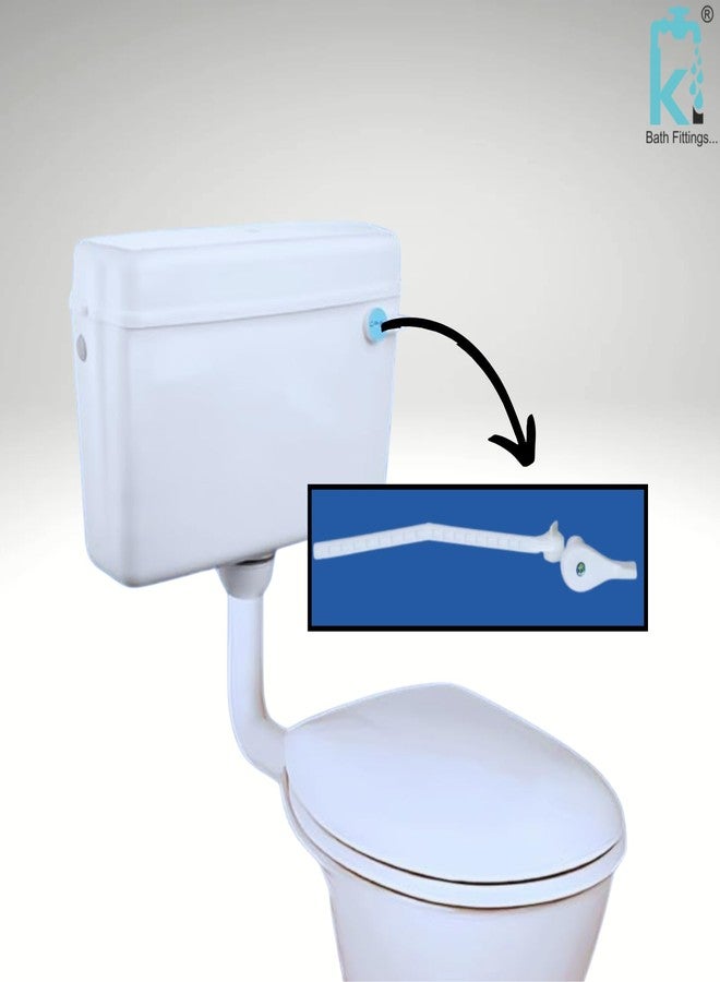 KI Plastic Flush Tank Lever Handle (Hindustan Type) - White (Pack of 1) - Image 3